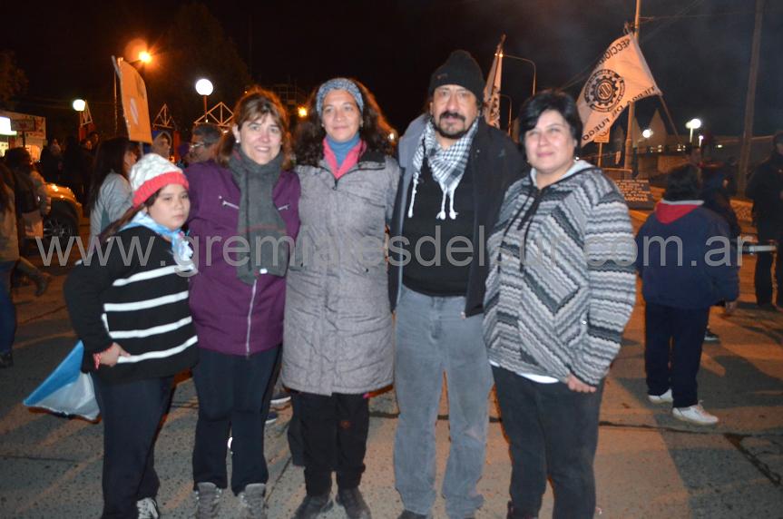 Verónica González, Concejal (FORJA); Verónica Andino, SUTEF; Oscar Martínez, Diputado Nacional (MSP); y Laly Mora, Concejal (FpV).
