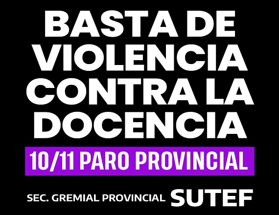 Lunes 10 de noviembre, paro de docentes en Tierra del Fuego