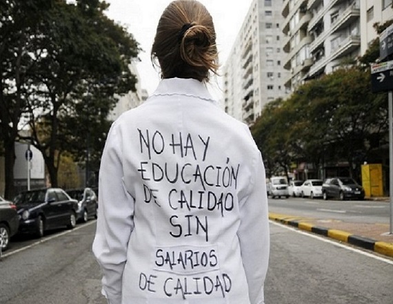 Paro docente nacional con los salarios más bajos en 20 años