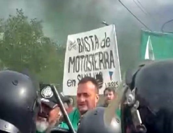 ATE repudió la feroz represión del Gobernador Poggi en San Luis