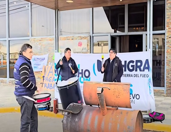 UTHGRA volvió a manifestarse en hotel céntrico de Río Grande 