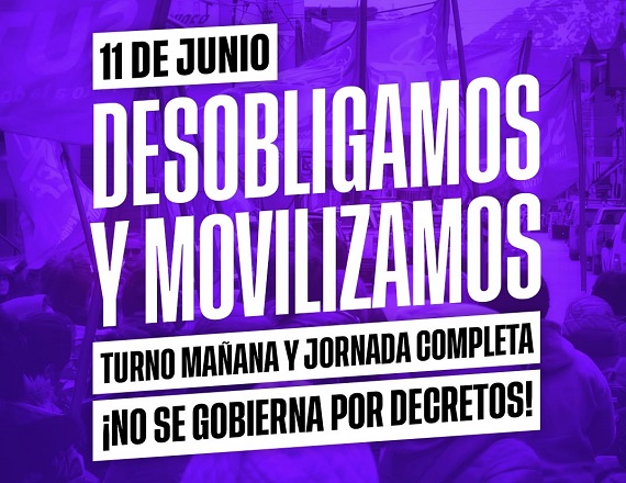 SUTEF moviliza este jueves 11 de junio 