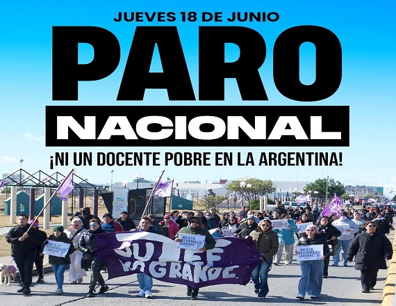 El SUTEF adhiere al Paro Nacional Docente convocado por el FreNDEP