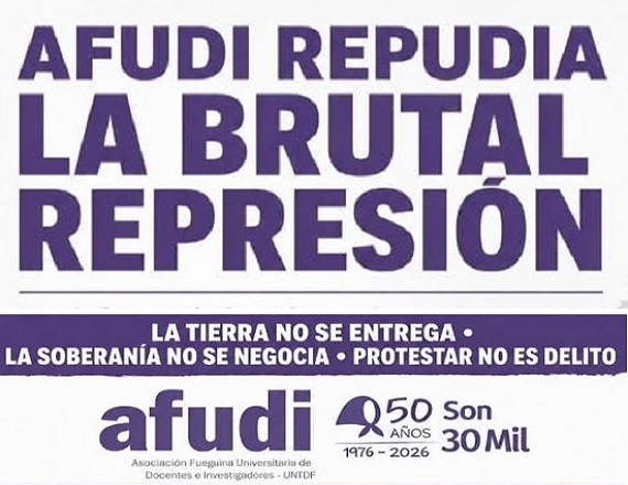 AFUDI repudia la brutal represión contra quienes se manifestaron en defensa la soberanía 