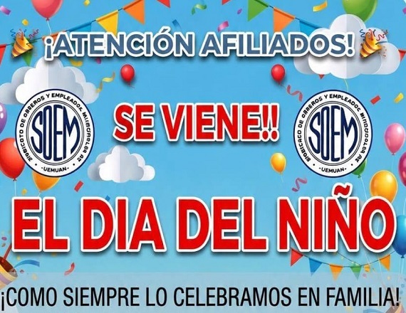 SOEM conmemorará el Día del Niño el domingo 30 de agosto