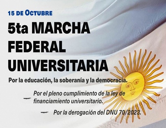 La Marcha Federal Universitaria en Río Grande tendrá 3 puntos de concentración y un solo acto