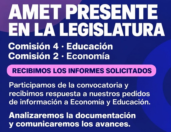 La AMET presentó sus planteos sobre el financiamiento educativo