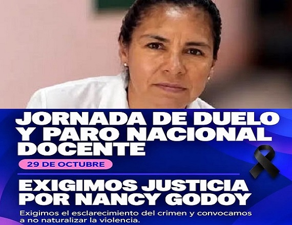 29 de octubre - Duelo y paro nacional docente 