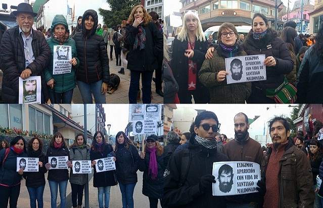 En Tierra del Fugo hubo movilizaciones por la aparición con vida de Santiago Maldonado.
