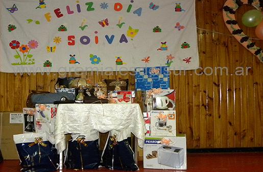 El sindicato sorteó regalos entre los presentes 