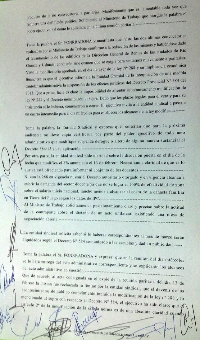 Acta segunda página