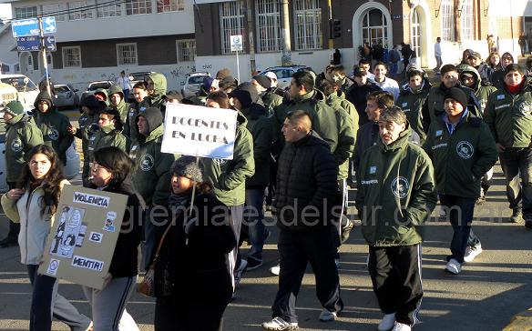 Camioneros presentes en la movilización de Río Grande