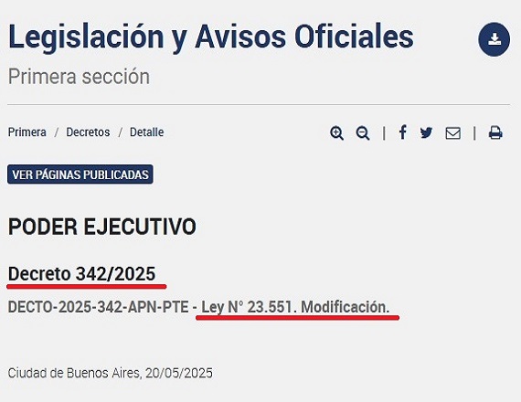 El Decreto Nº 342/2025 refiere a las acefalia en las conducciones de las entidades gremiales, e introduce cambios en el procedimiento electoral de los sindicatos.