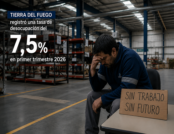 Tierra del Fuego se posicionó entre los aglomerados urbanos patagónicos con mayores niveles de desocupación, superando ampliamente el promedio regional, que fue del 5%.