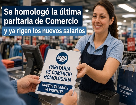 El acuerdo firmado el 22 de julio pasado y que entra en vigencia desde agosto establece un incremento total del 5,7% sobre las remuneraciones básicas del CCT 130/75. La homologación fue dispuesta mediante la Disposición 964/2026.