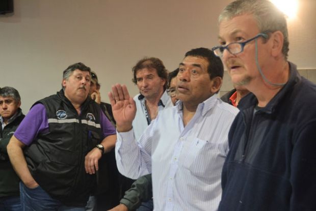 Luis Sosa, Secretario General de Petroleros Privados en la  Asamblea de Memoria y Balance