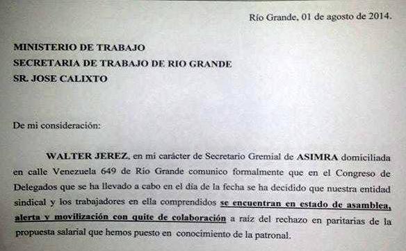Supervisores de las electroónicas y autopartistas de Teirra del Fuego en Alerta y Movilización