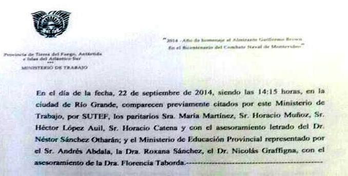 La paritaria del sector docentes se realizó el lunes 22 en Río Grande 
