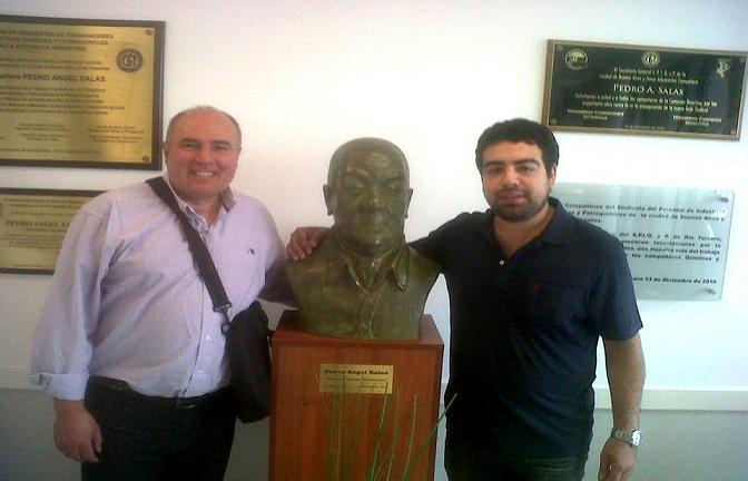 Mario Camino (izq.) con el Sec.Gral. de Avellaneda Facundo Aveiro