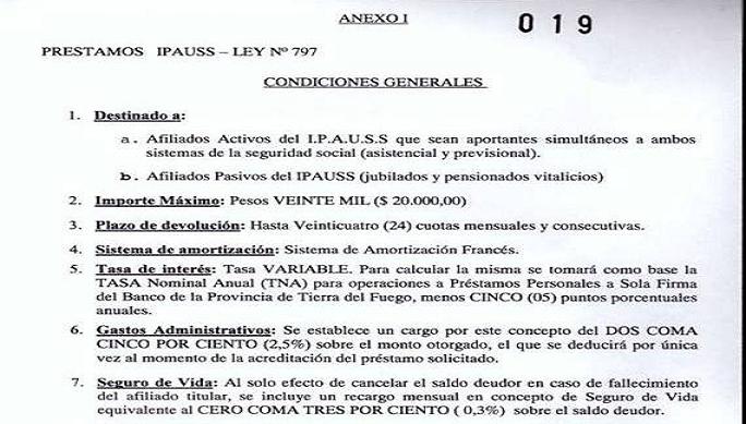 El Directorio del IPAUSS firmó la Resolución 19/15 para otorgar préstamos personales