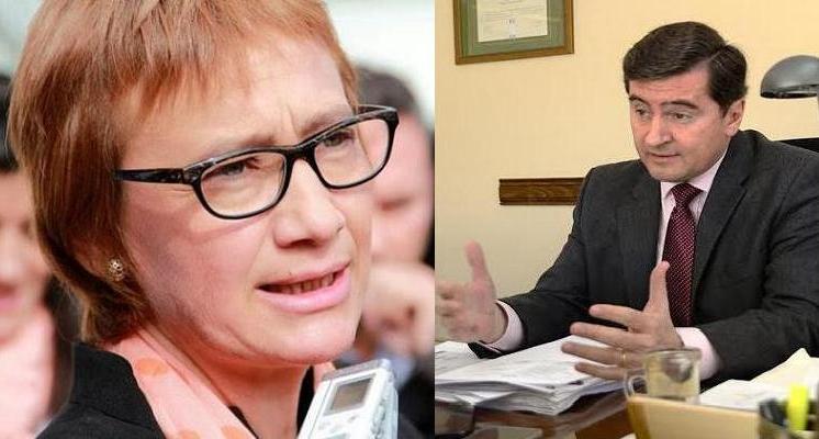 Fabiana Rios, Gobernadora de Tierra del Fuego; Dr. Pagano Zavaí, Presidente del Tribunal de Juicio
