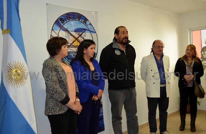 El Secretario General de la UOM, Oscar Martínez, también habló en la inauguración de la sede de SOIVA. 