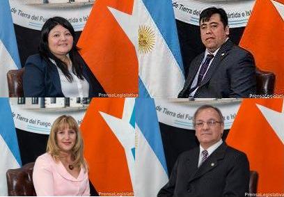 Legisladora Marcela Gómez (FPV); Legislador Claudio Harrington (FPV); Legisladora Myriam Martínez (FPV); Legislador Ricardo Romano.