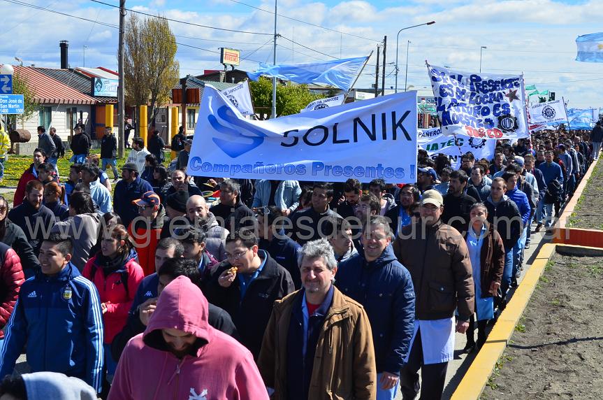 Fue masiva la movilización de los metalúrgicos. 